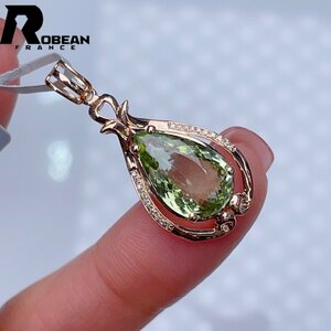 綺麗 EU製 定価44万円★ROBEAN・ウォーターメロントルマリン・ダイヤモンド・ ペンダント★天然石 パワーストーン K18（18金）00011768