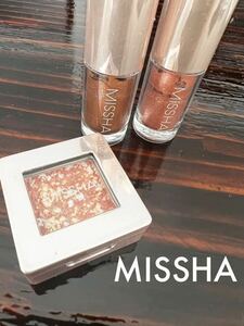 MISSHA グリッタープリズム シャドウ CR01 リキッド　セット