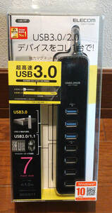 USB3.0 7ポートハブ　エレコム U3H-T706SBK