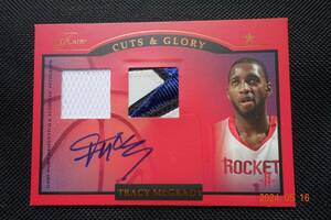Tracy McGrady 2004-05 Flair Cuts & Glory Jersey & Patch Autographs #05/10