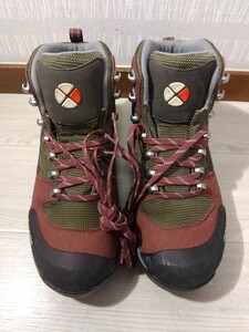 【F421】 CARAVAN キャラバン C1-02S トレッキングシューズ ブーツ 24.0cmEEE GORE-TEX ゴアテックス メンズ 登山靴 レッド系