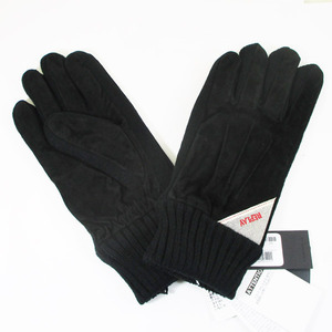 送料無料 リプレイ メンズ グローブ 手袋 豚革 レザー AM6018-002-A3066B サイズ：L ブラック