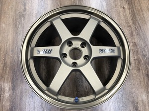 鍛造 軽量 フォージド FORGED RAYS レイズ ボルクレーシング TE37 9.5J+35 ブロンズ 1本 訳あり クラックあり 海外 GTR R32 R33 R34