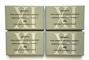 0510-5 未開封 SONY ノーマルカセットテープ X・Ⅰ 46 : 4本セット（TYPE Ⅰ NORMAL POSITION）