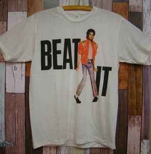 【送料無料】L★新品マイケルジャクソン【BEAT IT】フォトTシャツ★ビンテージスタイル