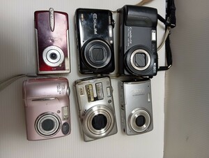 デジタルカメラ IXY Canon CASIO Nikon pentax FUJIFILM Ricoh デジタルカメラまとめて6台 ジャンク 品