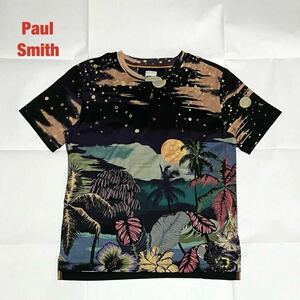 【人気】Paul Smith　ポールスミス　LUNA HAWAIIAN ALL OVER PRINT T-SHIRT　総柄Tシャツ　ハワイ　アロハ柄　定価19,800円　183508 697P