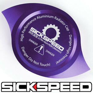 SICKSPEED ラジエーターキャップ カバー パープル USDM JDM シックスピード 汎用 エンジンルーム ドレスアップ 紫