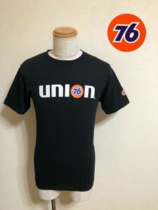 【新品】 Lubricants Union 76 ルブリカンズ クルーネック コットン Tシャツ トップス ブラック サイズM 半袖 黒 SP76-02201