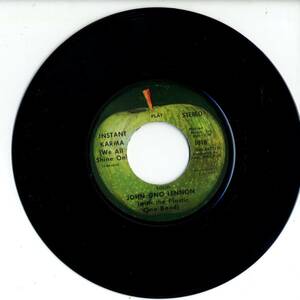 John Lennon 「Instant Karma (We All Shine On) / Who Has Seen The Wind?」 米国APPLE盤EPレコード 