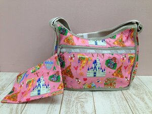 ◇ディズニー TDR LESPORTSAC レスポートサック ショルダーバッグ タグ付き ミッキーほか 1L109 【80】