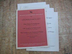 ∞　モーツアルト　LEOPOLD MORZART　PEGASUS KAMMERMUSIK-AUSGABEN 6032　Little Symphony for Music-Lovers　●洋書●