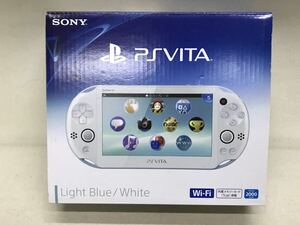 【3S12-142】送料無料 PlayStation Vita PCH-2000 ライトブルー/ホワイト 電源動作のみ確認 PSVITA本体 8GBメモリ付属
