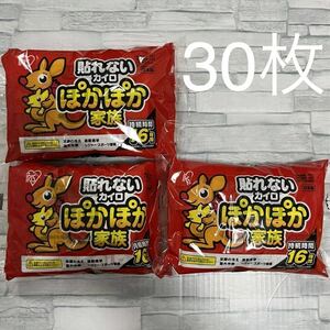 アイリスオーヤマ ぽかぽか家族 貼れないカイロ レギュラー 30枚 寒さ対策 防寒 防災 備蓄