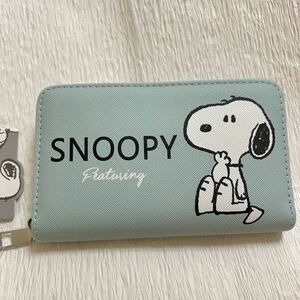 匿名配送 送料無料 未使用 海外限定 スヌーピー SNOOPY 財布 長財布 グリーン 小銭入れ付き カードケース ピーナッツ PEANUTS