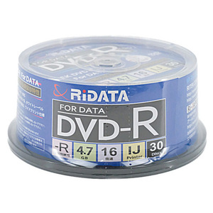RiTEK データ用 DVD-R RIDATA D-R16X47G.PW30SP B 16倍速 30枚組 [管理:1000025185]