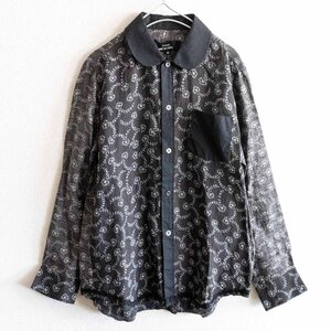 【美品】tricot COMME des GARCONS 【2016AW/ 総柄 丸襟 ブラウス】M トリコ コムデギャルソン 2403319