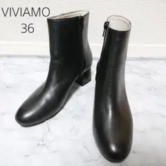 VIVIAMO　ヴィヴィアモ　ショートブーツ　レザー　ブラック　36