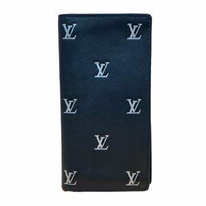 1円 LOUIS VUITTON ルイヴィトン 新作 ネーム入り ロゴ ポルトフォイユブラザ ブラック系 黒 M83190 RFID