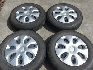 M162-ソ1 145/80R13 夏4本セット サマータイヤ 75S 145/80-13 145-80-13 ブリヂストン エコピア NH100C 13インチ鉄ホイール スズキ