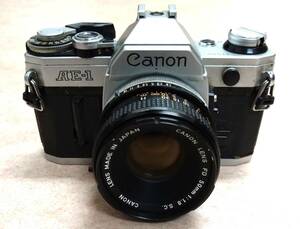 ◇ キヤノン Canon AE-1 LENS FD 50mm 1：1.8 S.C. 一眼レフ フィルムカメラ ジャンク ◇