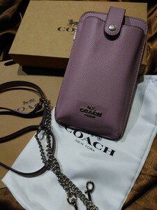 【1スタ】C-377 新品未使用 COACH NORTH/SOUTH フォン クロスボディ