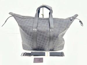 4-25-2 定価25万 未使用 Alfred Dunhill ダンヒル Dエイト D-EIGHT ボストン バッグ ショルダー 旅行 2WAY メンズ 大容量 斜め掛け bag