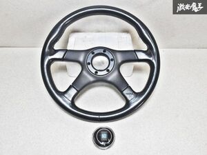 NARDI ナルディ GARA4 Type4 レザー ステアリング ハンドル 直径約365ｍｍ 36.5パイ ホーンボタン付 即納 棚M-3-2