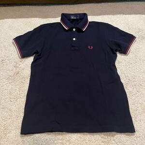 FRED PERRY フレッドペリー 半袖 ポロシャツ ネイビー sizeS