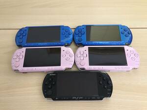 073(28-16) 1円スタート 動作品 SONY/ソニー PlayStation portable PSP 本体 PSP-3000 計5台 まとめ バッテリー無し ②