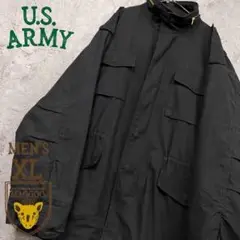 US ARMY米軍【M65フィールドジャケット ミリタリー ブラック】メンズXL