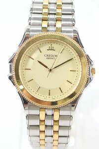 SEIKO セイコー CREDOR クレドール 8J81-6B70 18KT×SS 総重量約111g クォーツ コンビカラー メンズ 腕時計 4548-HA