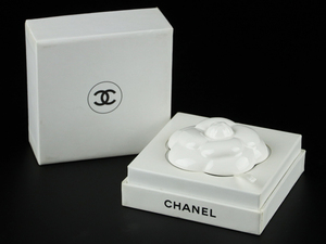 【目玉】CHANEL シャネル 非売品 限定 カメリア アロマプレートペーパーウェイト ホワイト 未使用 箱付