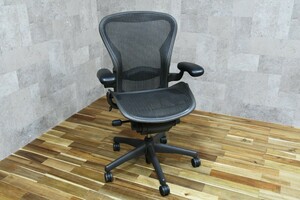 PB4BK2 ハーマンミラー Herman Miller アーロンチェア ランバーサポート サイズB 回転昇降椅子 オフィスチェア メッシュ 事務椅子