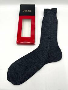【未使用品】CELINE　セリーヌ　靴下　ソックス　メンズ　ビジネス　チャコールグレー　25サイズ