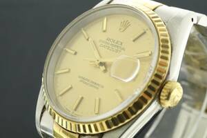 LVSP6-4-70 7T044-40 ROLEX ロレックス 腕時計 16233 オイスターパーペチュアル デイトジャスト X番 約105g メンズ コンビ 動作品 中古