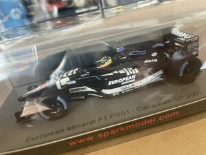 SPARK 1/43 European Minardi F1 PS01 Canadian GP 2001 #20 ミナルディ マルケス　即決送料無料