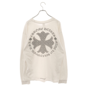 CHROME HEARTS クロムハーツ CH PLUS L/S TEE CHプラス サークルロゴ長袖Tシャツ ホワイト