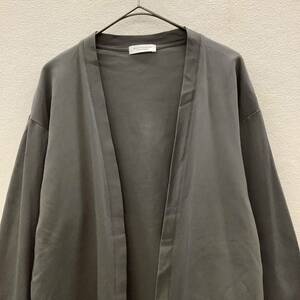 BEAUTY&YOUTH ダブルガス ポンチ ノーボタン カーディガン グレー size L 75499