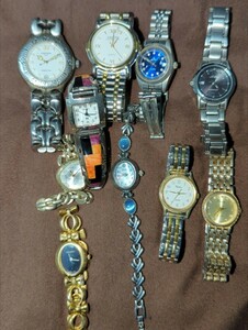 全てジャンクリューズは全て動きます 腕時計 時計 carven SCRIPTER sharex SEIKO MAVY MAISON Cronos クロノス POLA ニナリッチ 色々