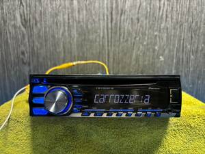 ☆carrozzeria Pioneer カロッツェリア パイオニア DEH-4100 CDデッキ フロントAUX USB 1DIN☆041520M