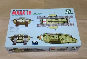 未組立【タコム No.2008 1/35 イギリス軍 重戦車 マークIV メール MARK IV Male】菱形戦車