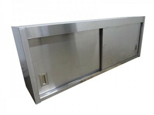 ※◆HB2217|吊戸棚 食器庫 ラック ステンレス W1690×D350×H620mm 業務用 厨房用 中古