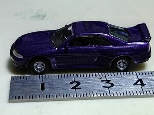 送料120円〜 京商 1:100 　日産ミニカー　スカイラインGT-R (BCNR33) パープル　1/100 449435457