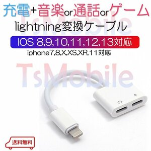 ●iPhone lightningイヤホンとlightning充電器 充電同時通話