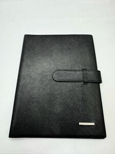 極美品　バーバリー　ノートカバー　ブラック　レザー　メンズ　レディース　手帳カバー　システム手帳　カードケース