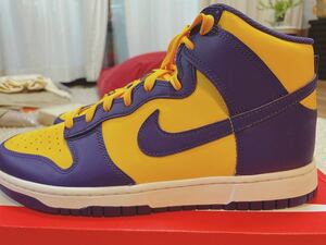 Los Angeles LAKERS COURT PURPLE NIKE DUNK HIGH DD1399 ナイキ ダンク ロサンジェルス レイカーズ パープル 1 2 3 4 5 6 7 8 9