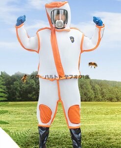 蜂防護服 スズメ蜂 スズメバチ駆除用蜂防護服 一体式 ハチ防護服 通気性 3重扇風機付属 養蜂器具 保護装備 養蜂用防護服 蜂巣 男女兼用