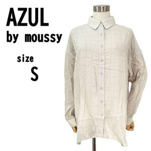 【S】AZUL by moussy アズール レディース シャツ 若干透け感あり