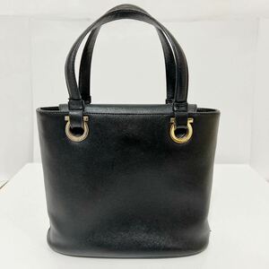 Salvatore Ferragamo サルヴァトーレ フェラガモ ミニ ハンドバッグ ガンチーニ レザー AU-21 0164 ブラック 中古 